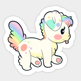 Kawaii Rainbow puppy Sticker